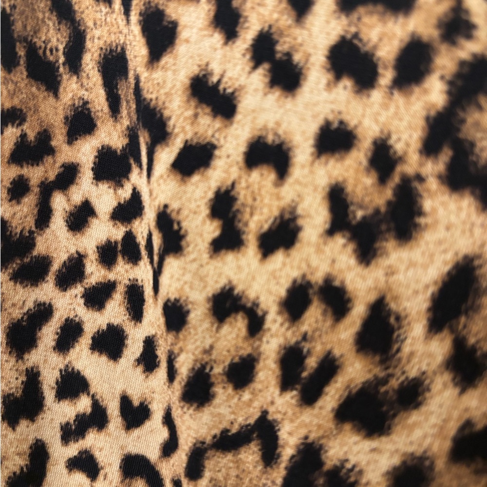 Michael Kors Animal Print Dress with Gold Accents